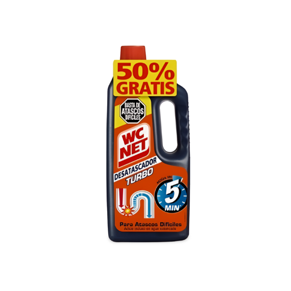 Wc net desatascador turbo 500ml + 500ml